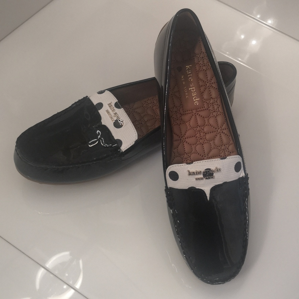 kate spade new york leather deck loafers, sz 7.5